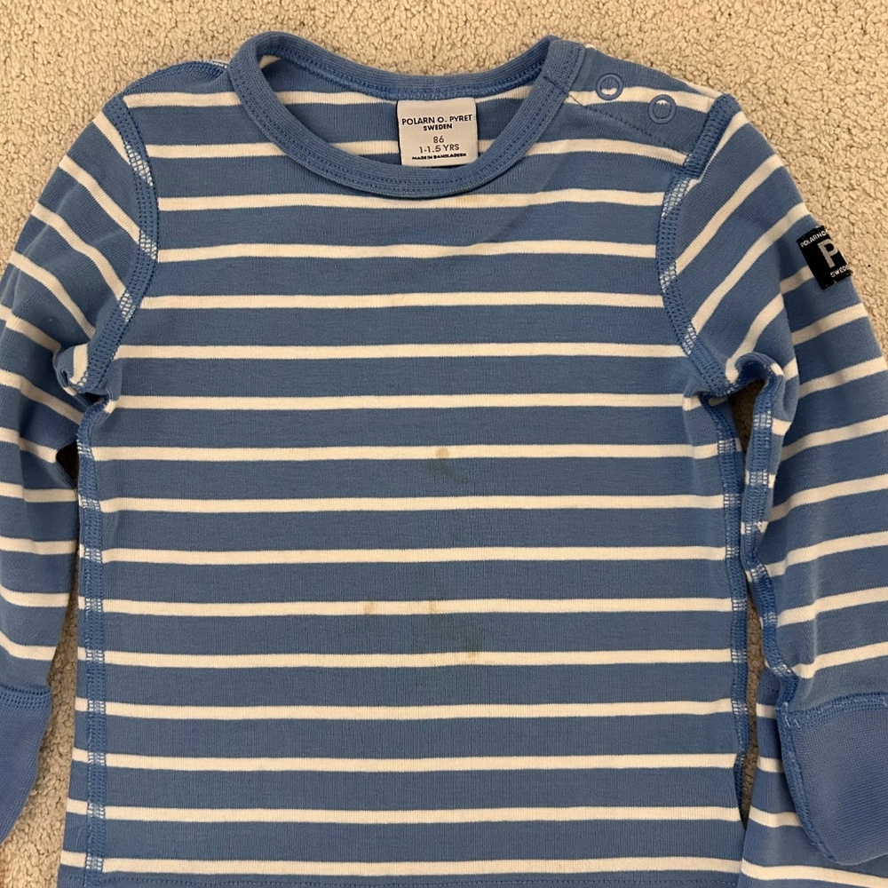 Polarn O Pyret two striped outfits size 1-1.5 years and 1.5-2 years - Picture 4 of 5